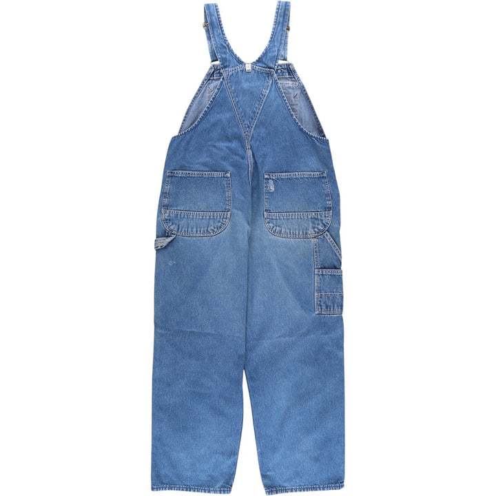 90'S Key Men's Vintage Denim Overalls, Size W37 cotton blue type Vintage Second Hand