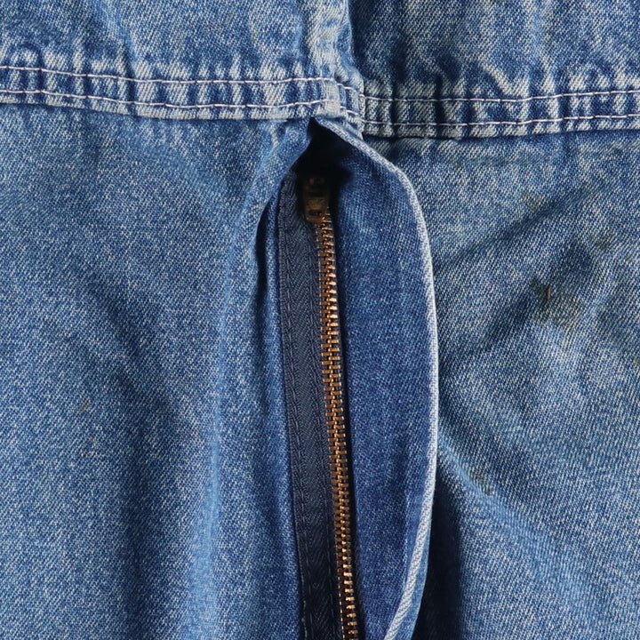 90'S Key Men's Vintage Denim Overalls, Size W37 cotton blue type Vintage Second Hand