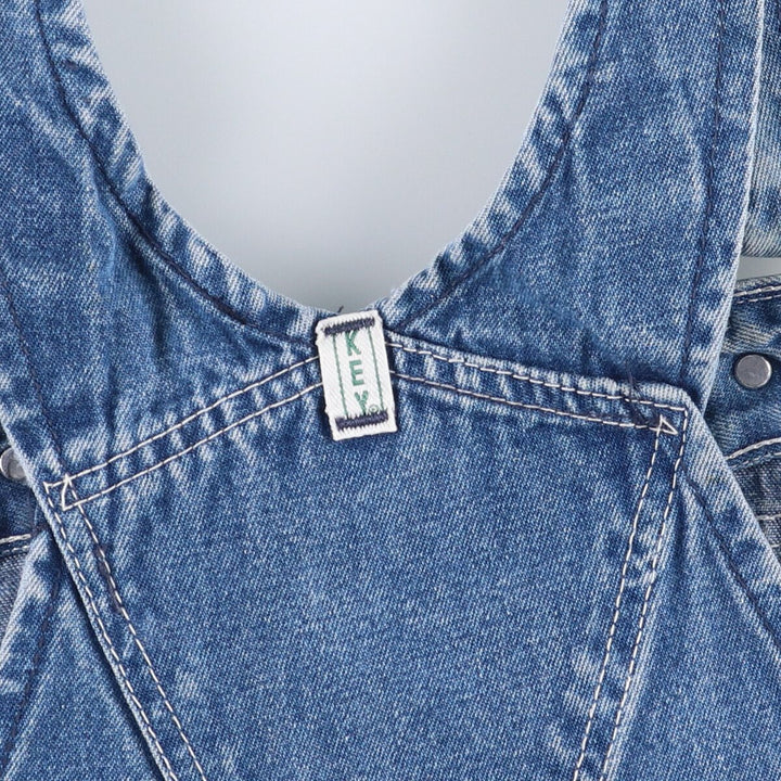90'S Key Men's Vintage Denim Overalls, Size W37 cotton blue type Vintage Second Hand