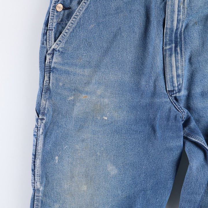 90'S Key Men's Vintage Denim Overalls, Size W37 cotton blue type Vintage Second Hand