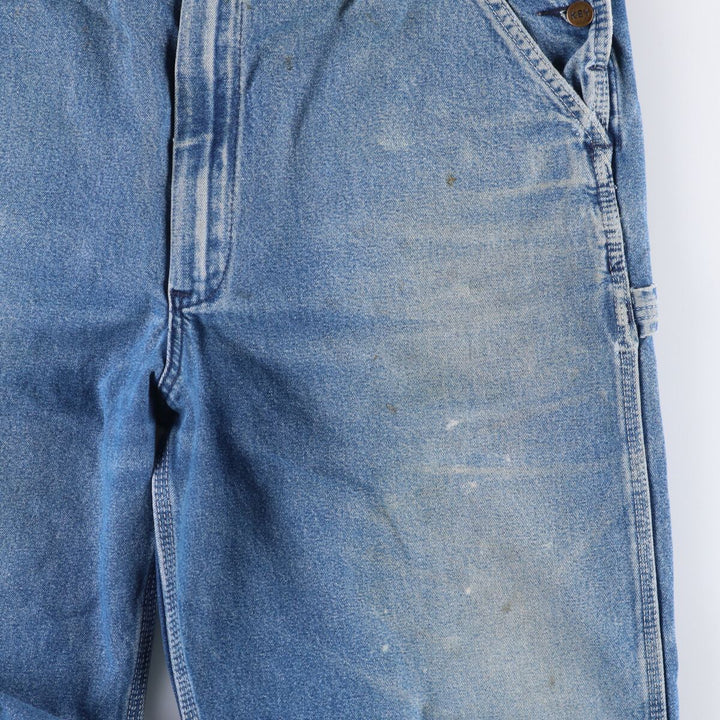 90'S Key Men's Vintage Denim Overalls, Size W37 cotton blue type Vintage Second Hand