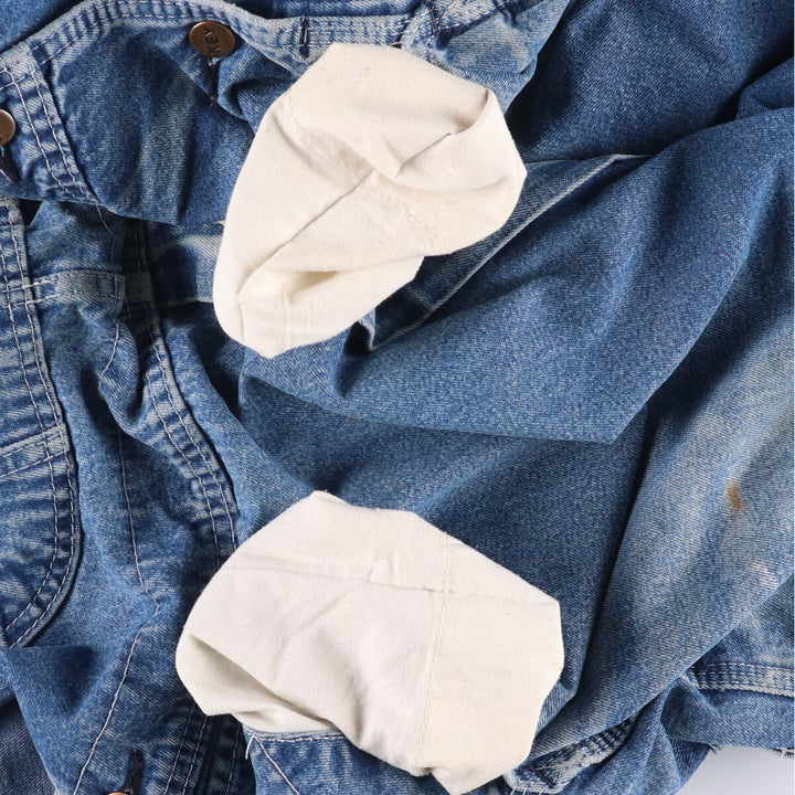 90'S Key Men's Vintage Denim Overalls, Size W37 cotton blue type Vintage Second Hand