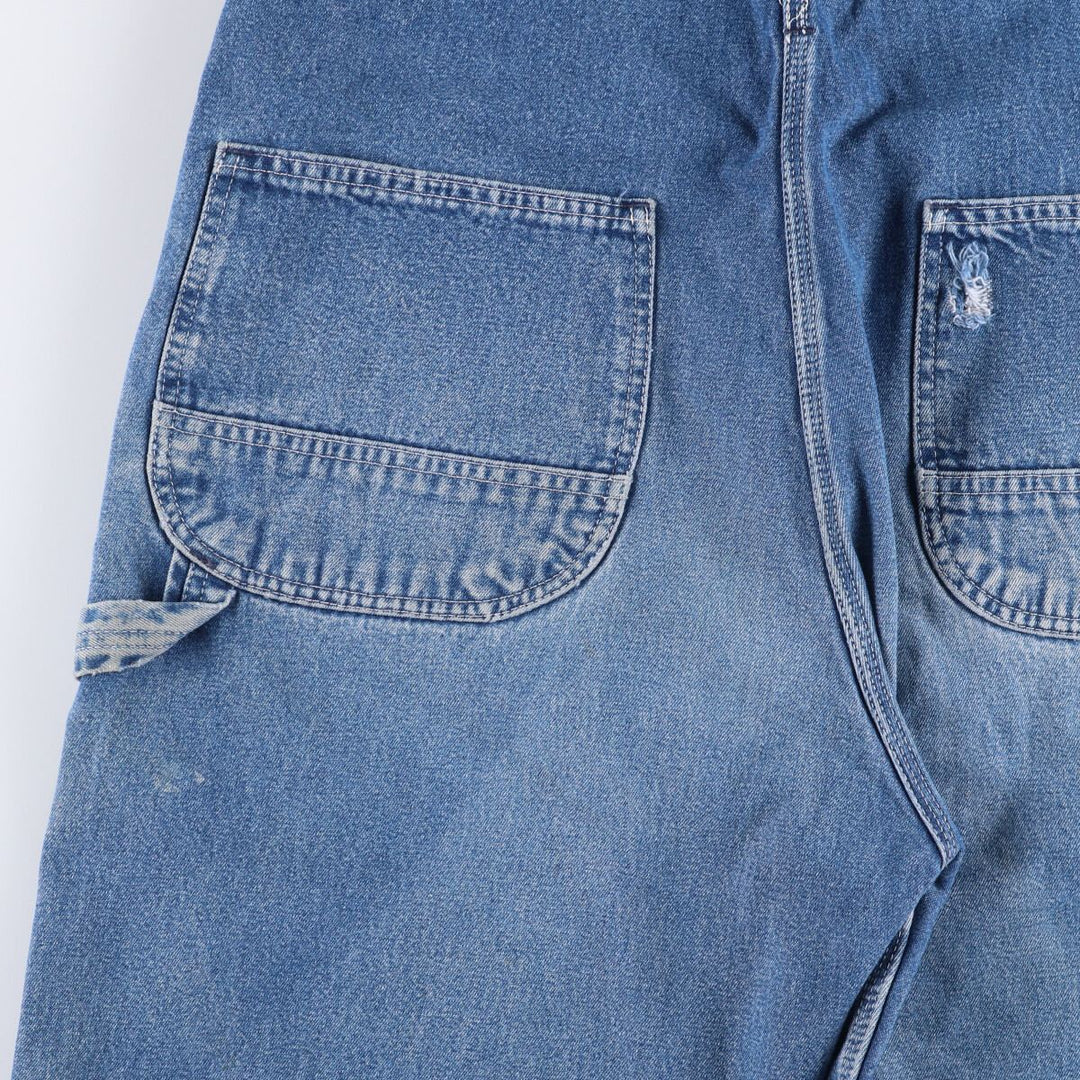 90'S Key Men's Vintage Denim Overalls, Size W37 cotton blue type Vintage Second Hand
