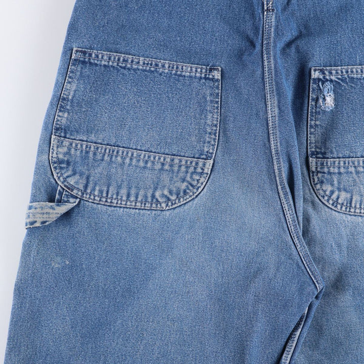 90'S Key Men's Vintage Denim Overalls, Size W37 cotton blue type Vintage Second Hand