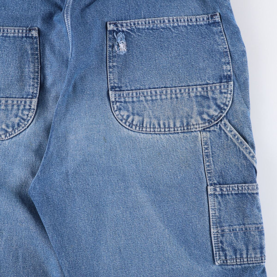 90'S Key Men's Vintage Denim Overalls, Size W37 cotton blue type Vintage Second Hand