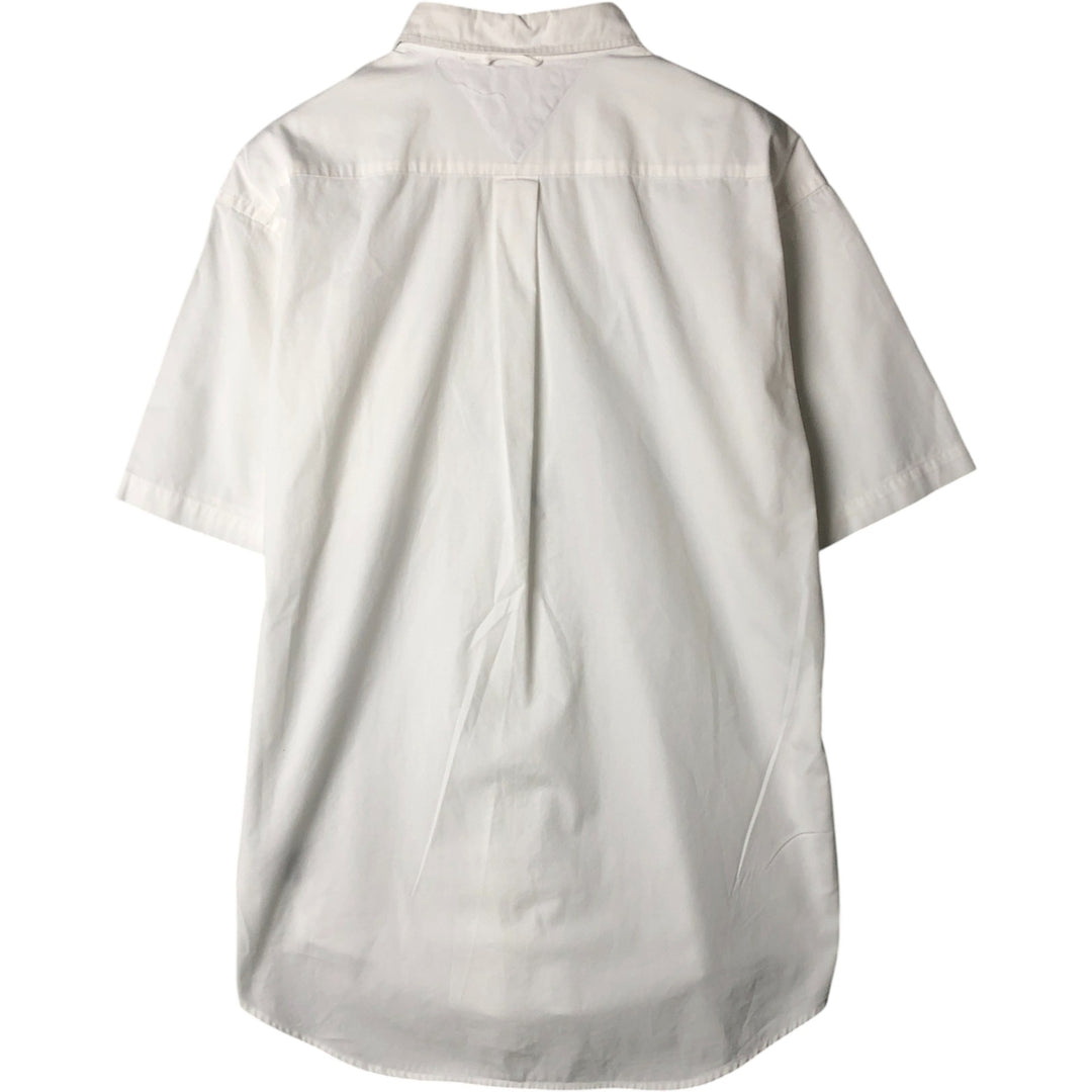Tommy Hilfiger short-sleeved button-down shirt, men's size L cotton white type Vintage Second Hand
