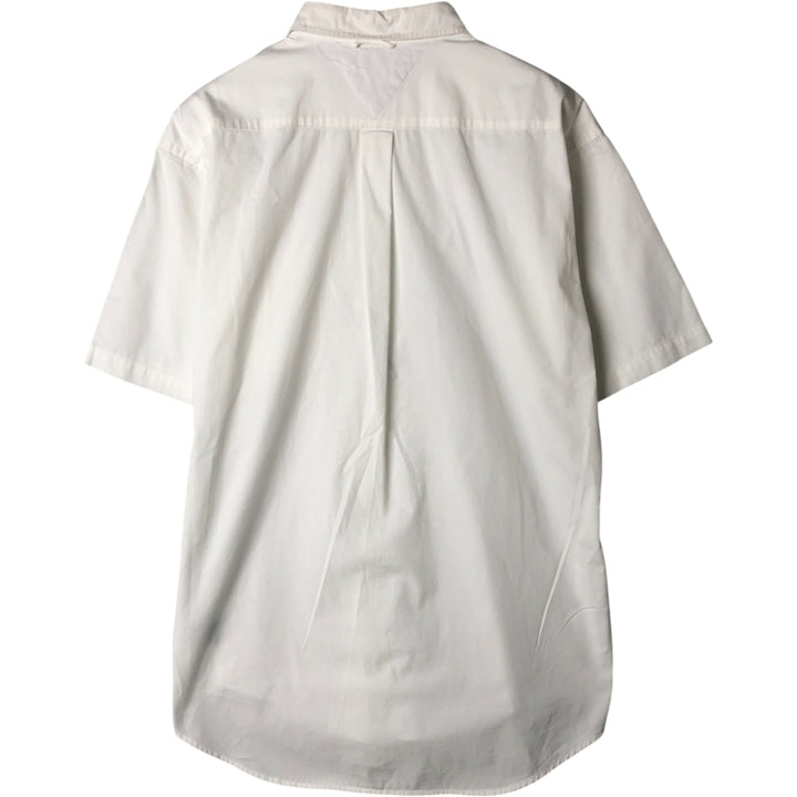 Tommy Hilfiger short-sleeved button-down shirt, men's size L cotton white type Vintage Second Hand