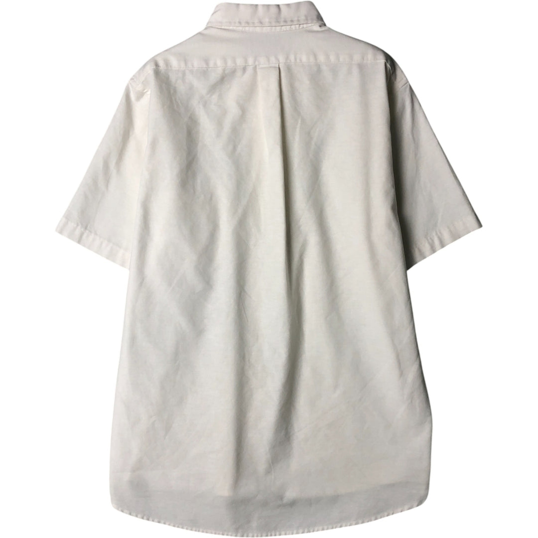Edwards Short Sleeve Button-Down Shirt, Made in USA, Men's Size L cotton white type Vintage Second Hand