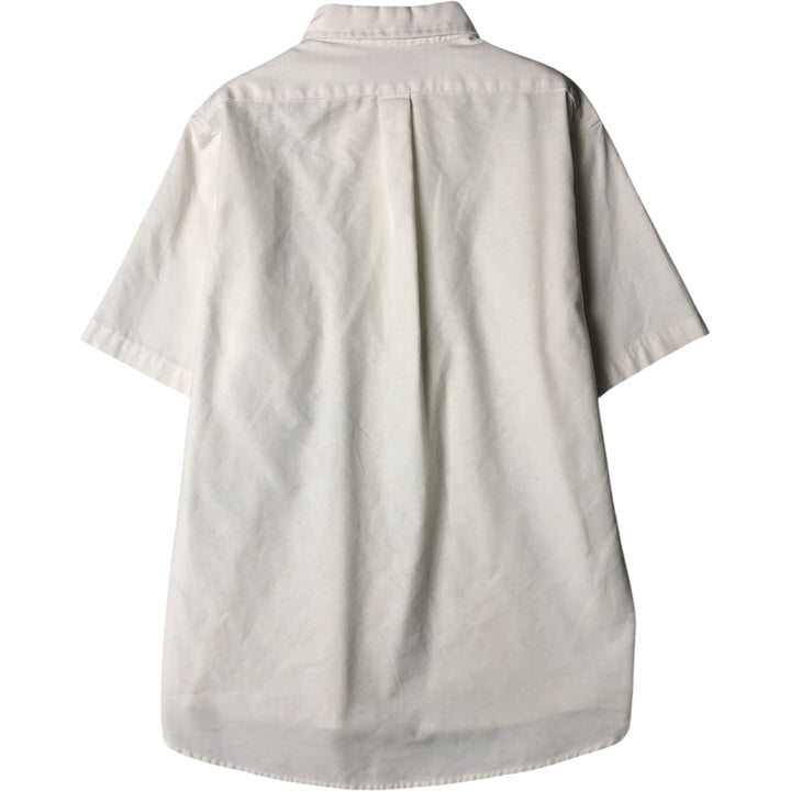 Edwards Short Sleeve Button-Down Shirt, Made in USA, Men's Size L cotton white type Vintage Second Hand