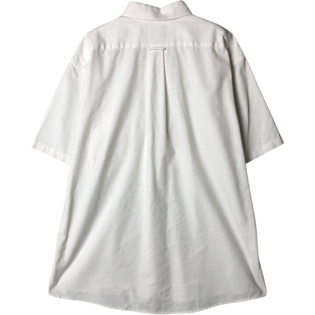 STAFFFORD Short Sleeve Button-Down Shirt, Made in USA, Men's Size XL cotton white type Vintage Second Hand