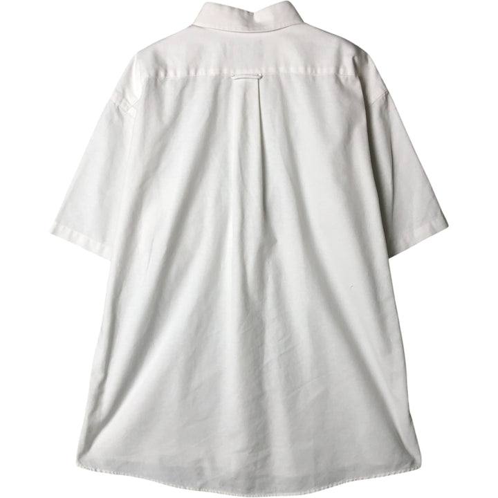 STAFFFORD Short Sleeve Button-Down Shirt, Made in USA, Men's Size XL cotton white type Vintage Second Hand