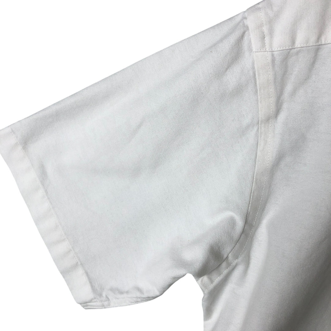 STAFFFORD Short Sleeve Button-Down Shirt, Made in USA, Men's Size XL cotton white type Vintage Second Hand