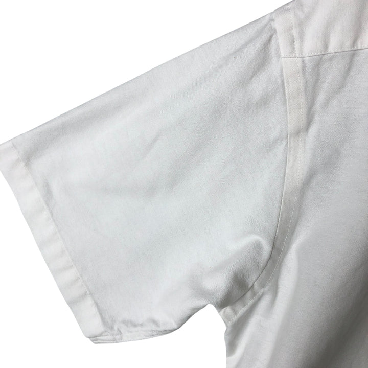 STAFFFORD Short Sleeve Button-Down Shirt, Made in USA, Men's Size XL cotton white type Vintage Second Hand