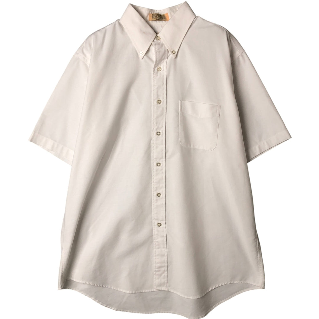 90'S LLBean Vintage Short Sleeve Button-Down Shirt, Made in USA, Men's XL cotton white type Vintage Second Hand