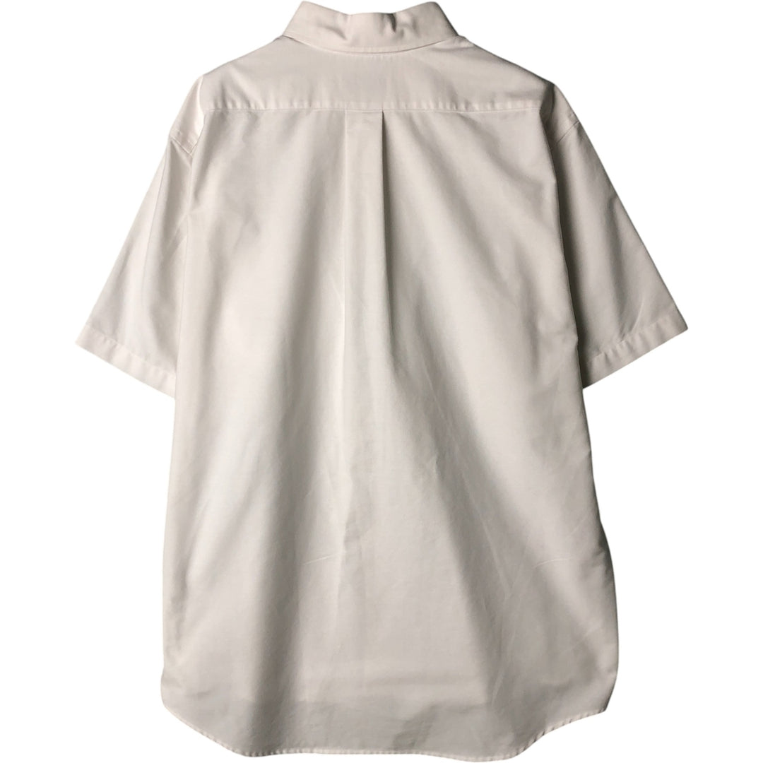 90'S LLBean Vintage Short Sleeve Button-Down Shirt, Made in USA, Men's XL cotton white type Vintage Second Hand