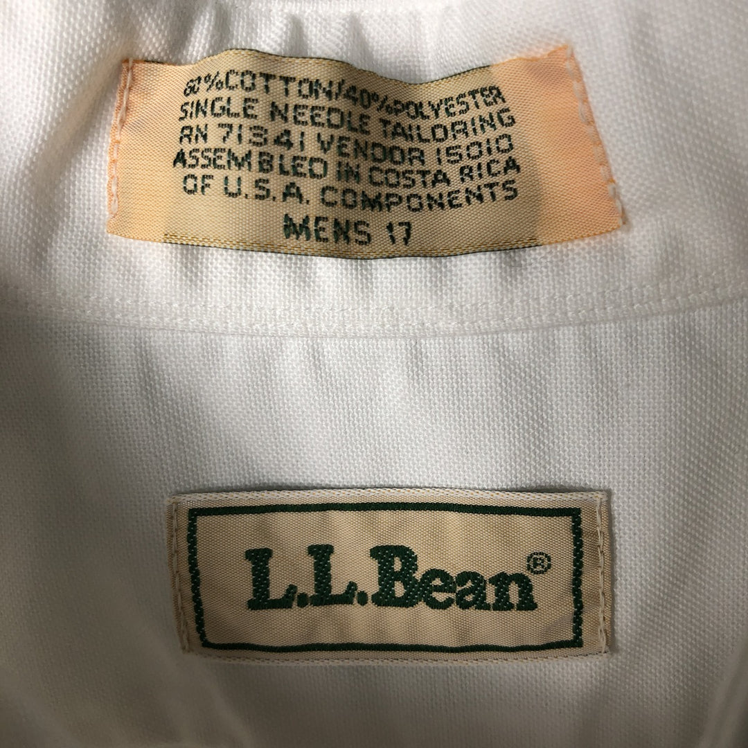 90'S LLBean Vintage Short Sleeve Button-Down Shirt, Made in USA, Men's XL cotton white type Vintage Second Hand