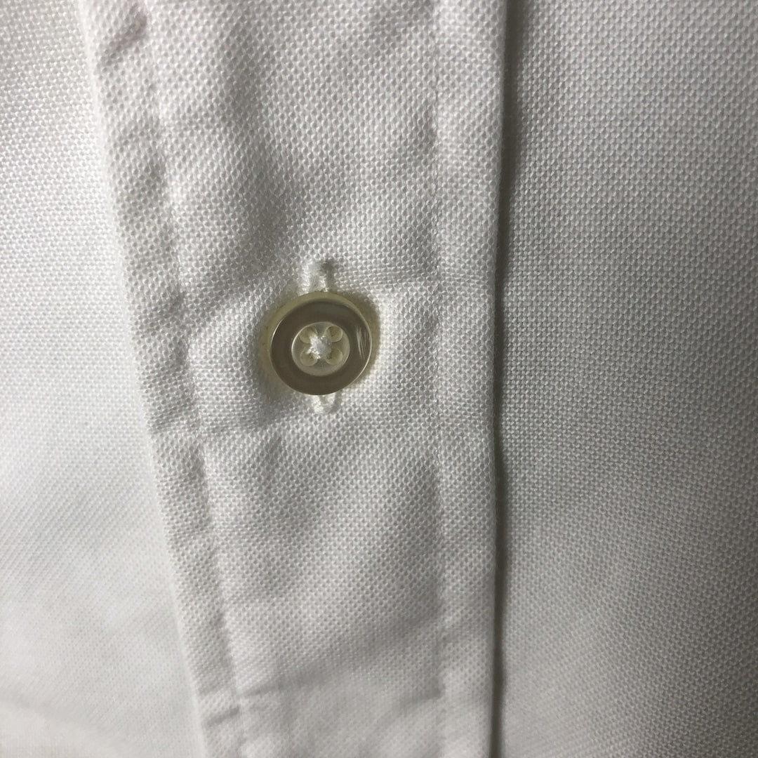 90'S LLBean Vintage Short Sleeve Button-Down Shirt, Made in USA, Men's XL cotton white type Vintage Second Hand