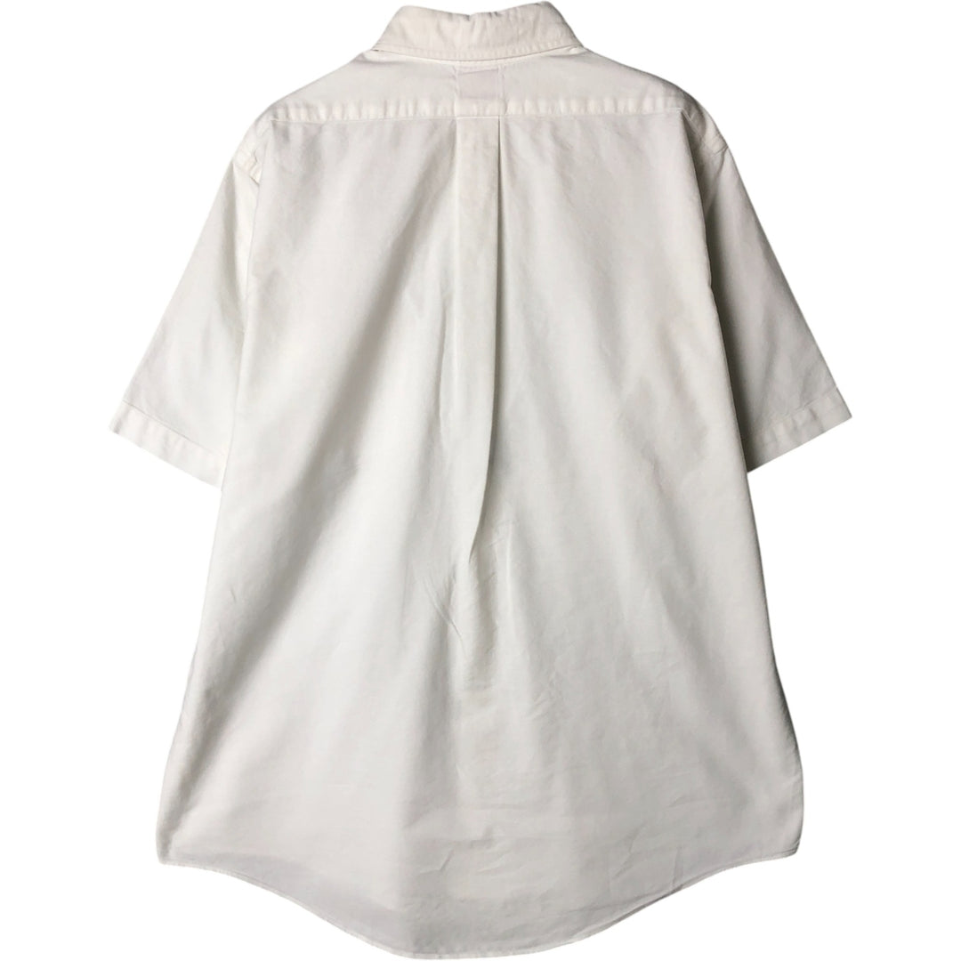 90'S Brooks Brothers Est. 1818 short-sleeved button-down shirt, Made in USA, Men's Size L, Vintage cotton white type Vintage Second Hand