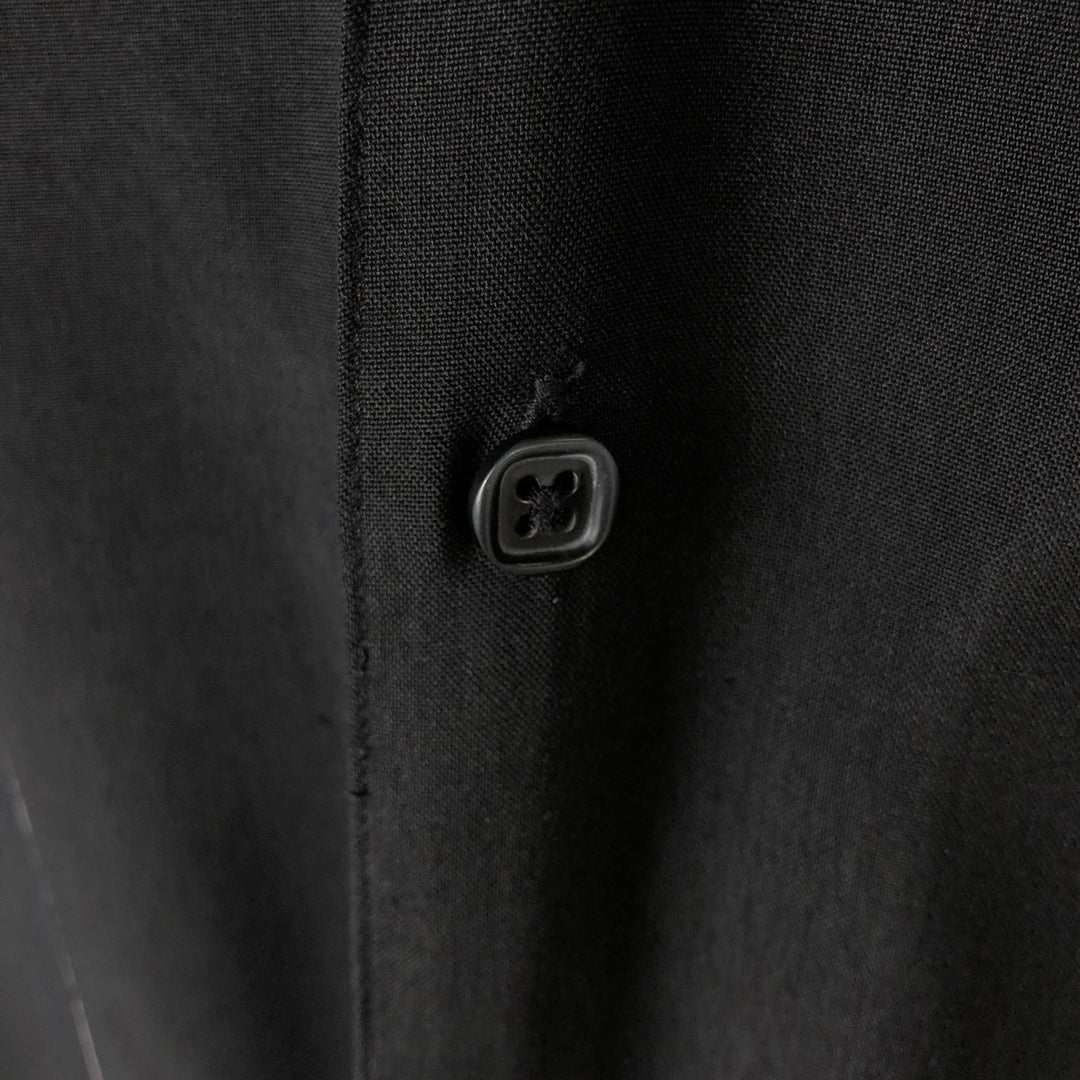 A XIST Short-Sleeve Open-Collar Silk Shirt, Boxy Fit, Men's Size XL silk black type Vintage Second Hand