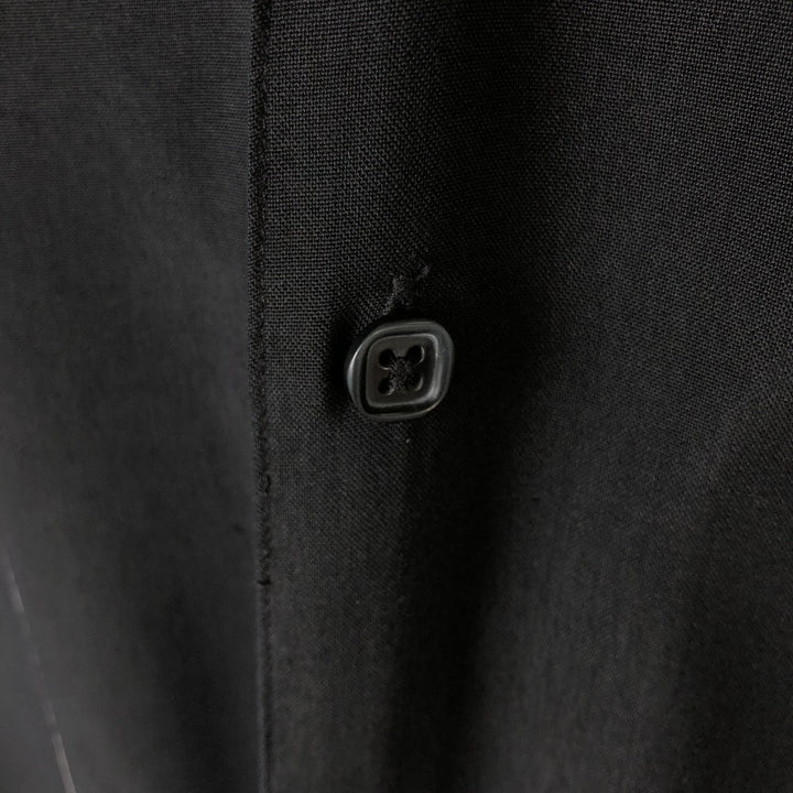 A XIST Short-Sleeve Open-Collar Silk Shirt, Boxy Fit, Men's Size XL silk black type Vintage Second Hand