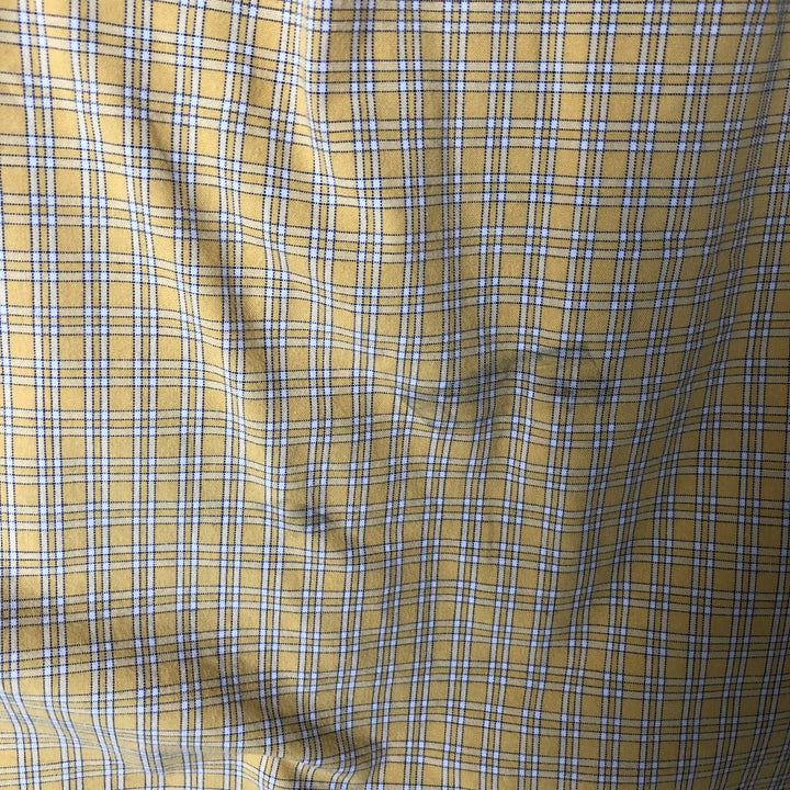 Ralph Lauren CHAPS short sleeve button down check shirt men's XL size cotton yellow type Vintage Second Hand