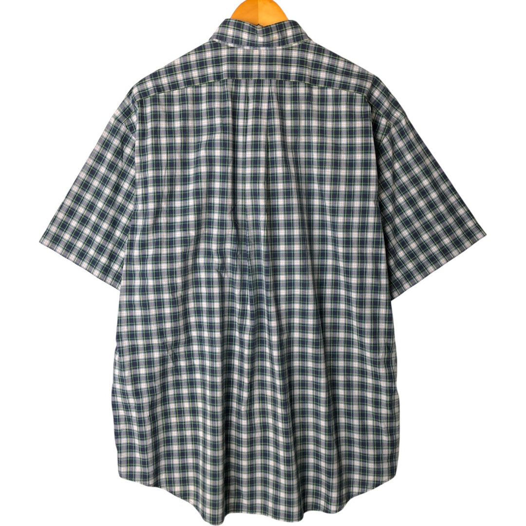 Ralph Lauren BLAKE short sleeve button down check shirt men's XL size cotton green type Vintage Second Hand