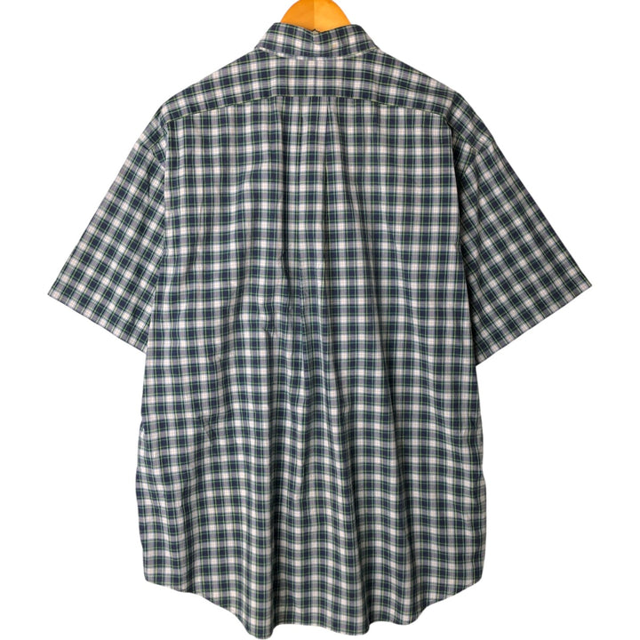 Ralph Lauren BLAKE short sleeve button down check shirt men's XL size cotton green type Vintage Second Hand