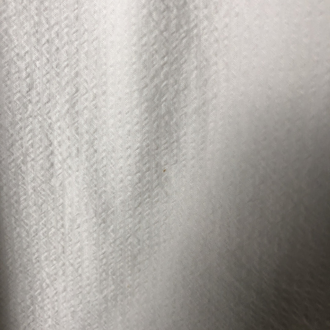 Oversized Ralph Lauren seersucker short-sleeve button-down striped shirt, men's size XXXL cotton white type Vintage Second Hand