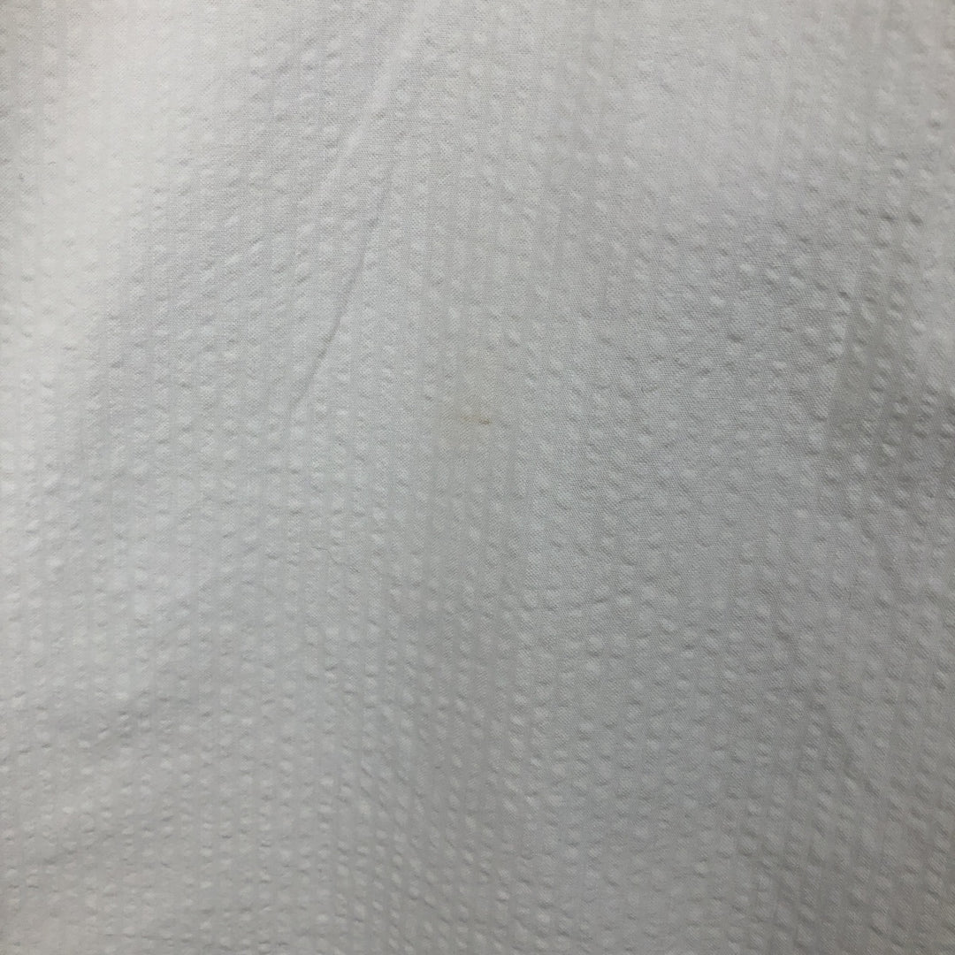 Ralph Lauren Classic Fit Seersucker Short Sleeve Button Down Striped Shirt Men's Size L cotton white type Vintage Second Hand