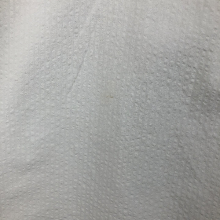 Ralph Lauren Classic Fit Seersucker Short Sleeve Button Down Striped Shirt Men's Size L cotton white type Vintage Second Hand