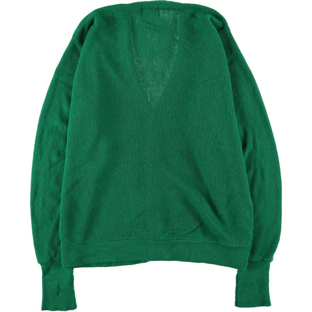 Vintage 70s-80'S Lacoste IZOD knit cardigan, men's size L unclear green type Vintage Second Hand