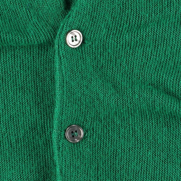 Vintage 70s-80'S Lacoste IZOD knit cardigan, men's size L unclear green type Vintage Second Hand