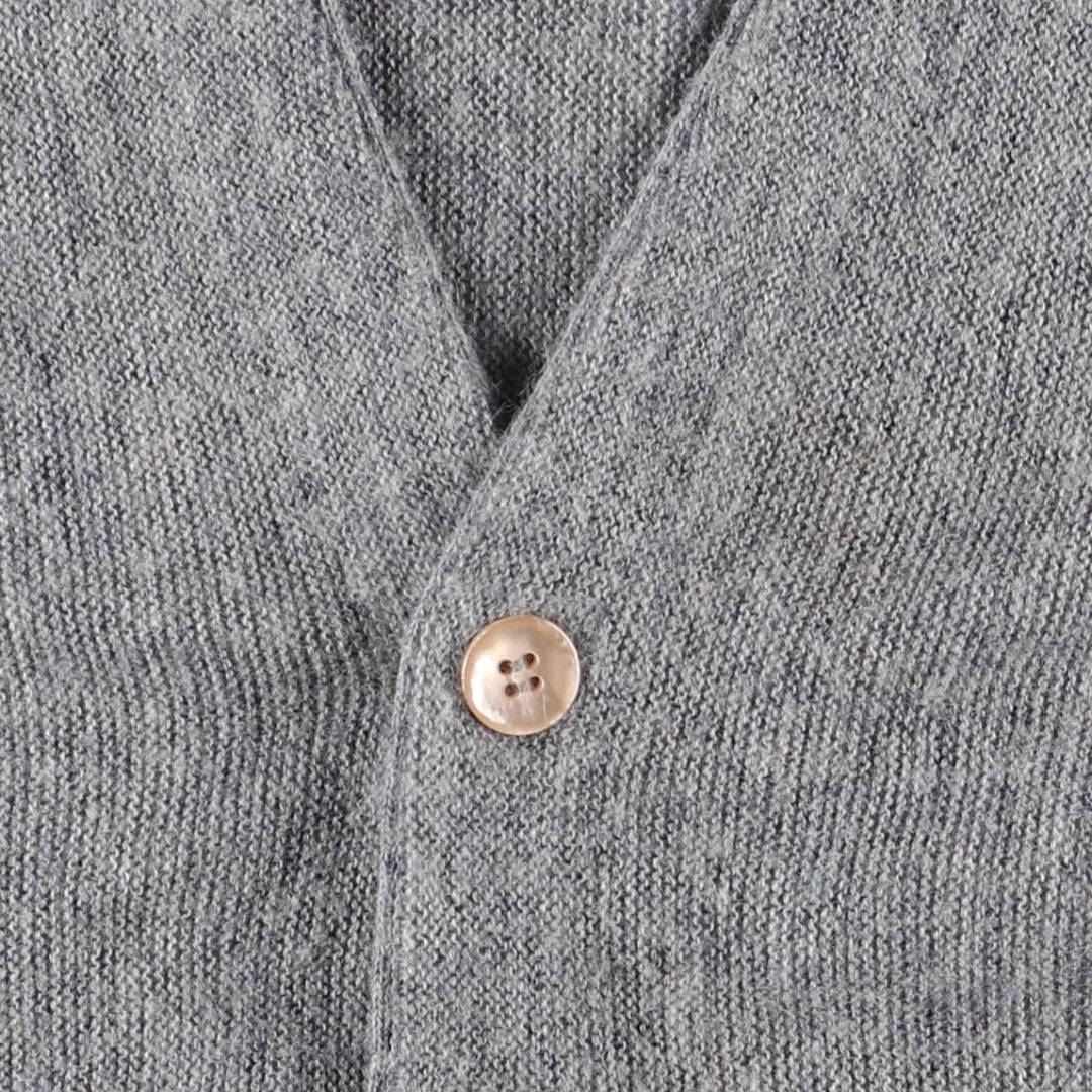 Vintage 1970'S Lord Jeff Jefflinks acrylic knit cardigan, made in the USA, size L, men's. Oron Acrylic gray type Vintage Second Hand