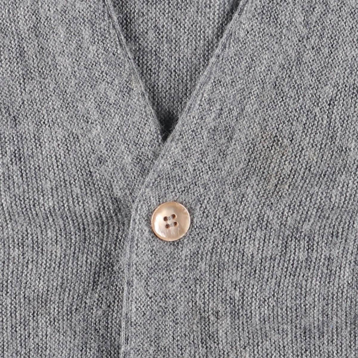 Vintage 1970'S Lord Jeff Jefflinks acrylic knit cardigan, made in the USA, size L, men's. Oron Acrylic gray type Vintage Second Hand