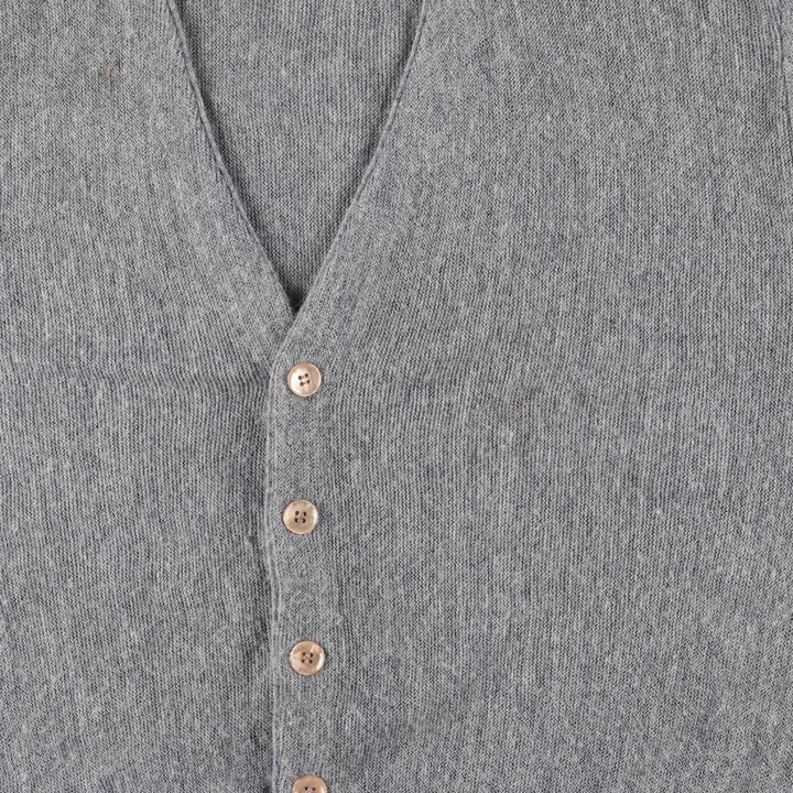 Vintage 1970'S Lord Jeff Jefflinks acrylic knit cardigan, made in the USA, size L, men's. Oron Acrylic gray type Vintage Second Hand