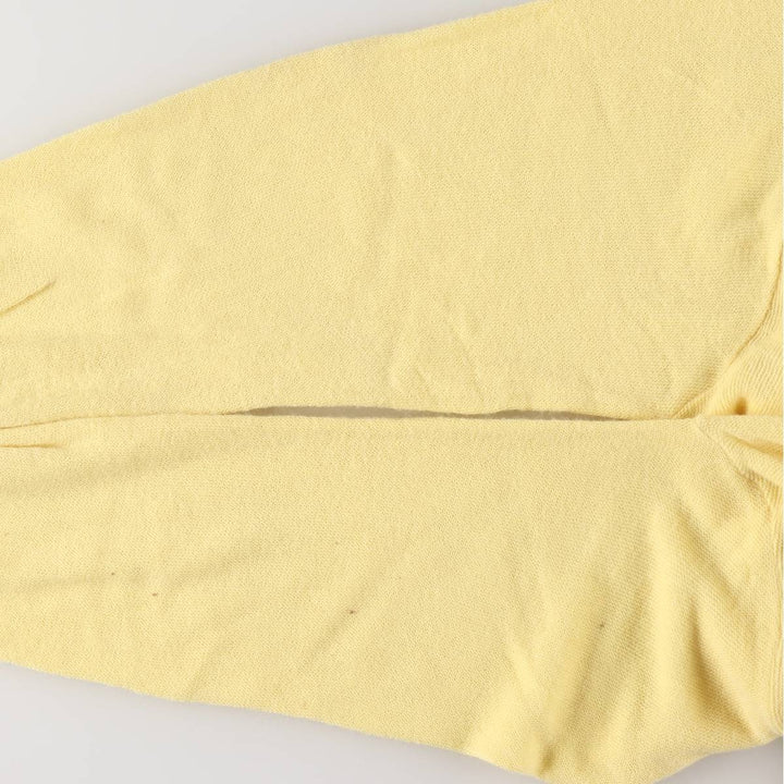 80s-90'S Lacoste IZOD Acrylic Knit Cardigan Made in USA Men's L Size Vintage Oron Acrylic yellow type Vintage Second Hand