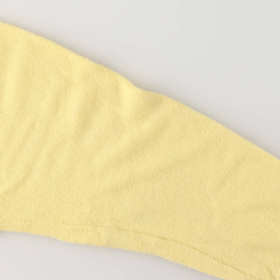 80s-90'S Lacoste IZOD Acrylic Knit Cardigan Made in USA Men's L Size Vintage Oron Acrylic yellow type Vintage Second Hand