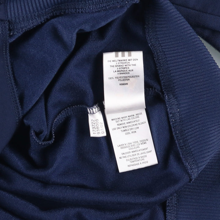 00'S adidas jersey track jacket, men's size L polyester navy blue type Vintage Second Hand