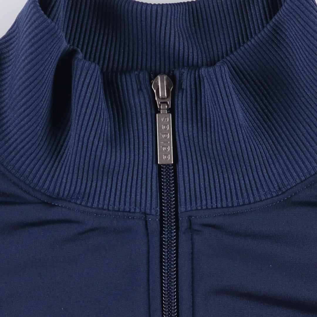 00'S adidas jersey track jacket, men's size L polyester navy blue type Vintage Second Hand