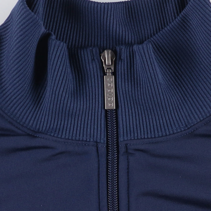 00'S adidas jersey track jacket, men's size L polyester navy blue type Vintage Second Hand