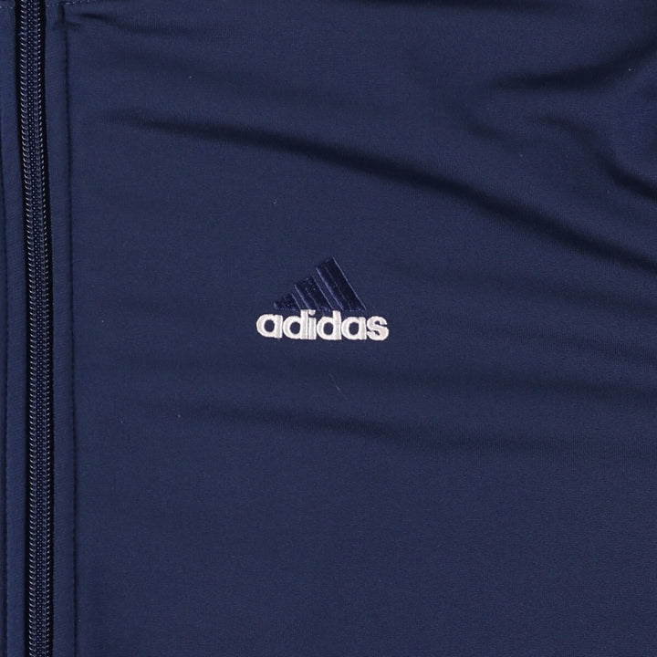 00'S adidas jersey track jacket, men's size L polyester navy blue type Vintage Second Hand