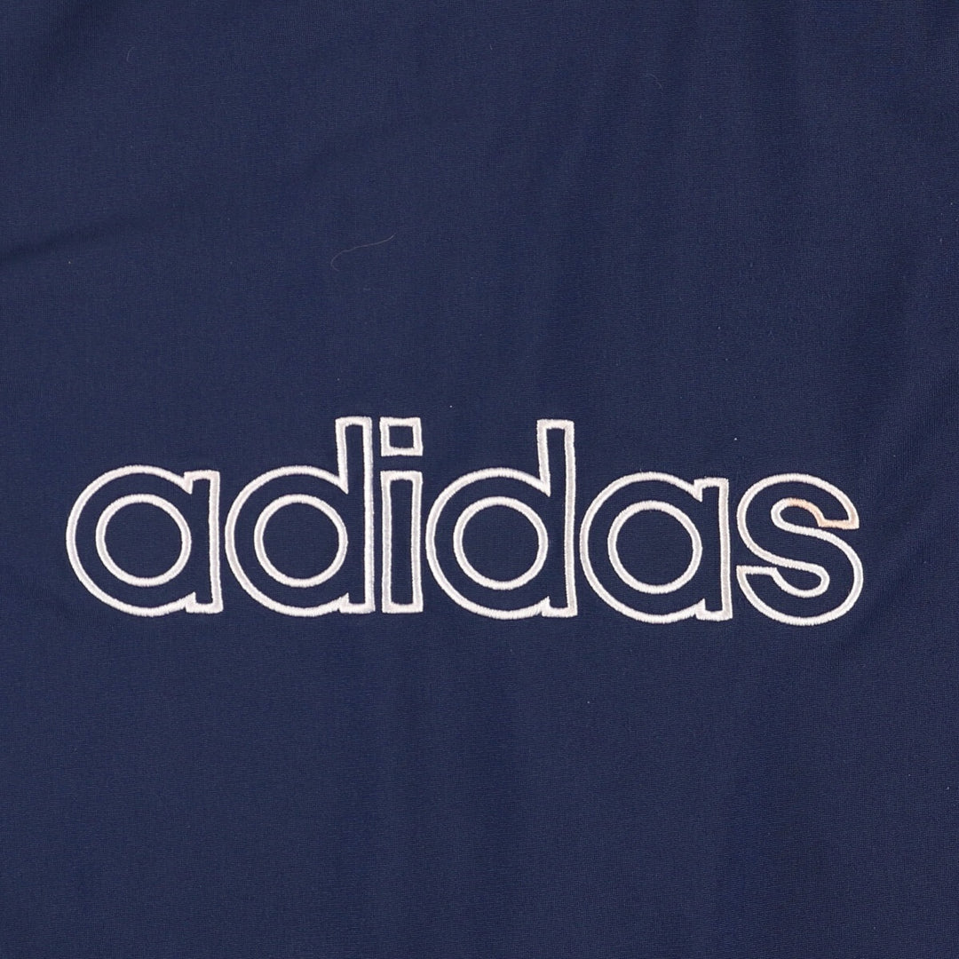 00'S adidas jersey track jacket, men's size L polyester navy blue type Vintage Second Hand