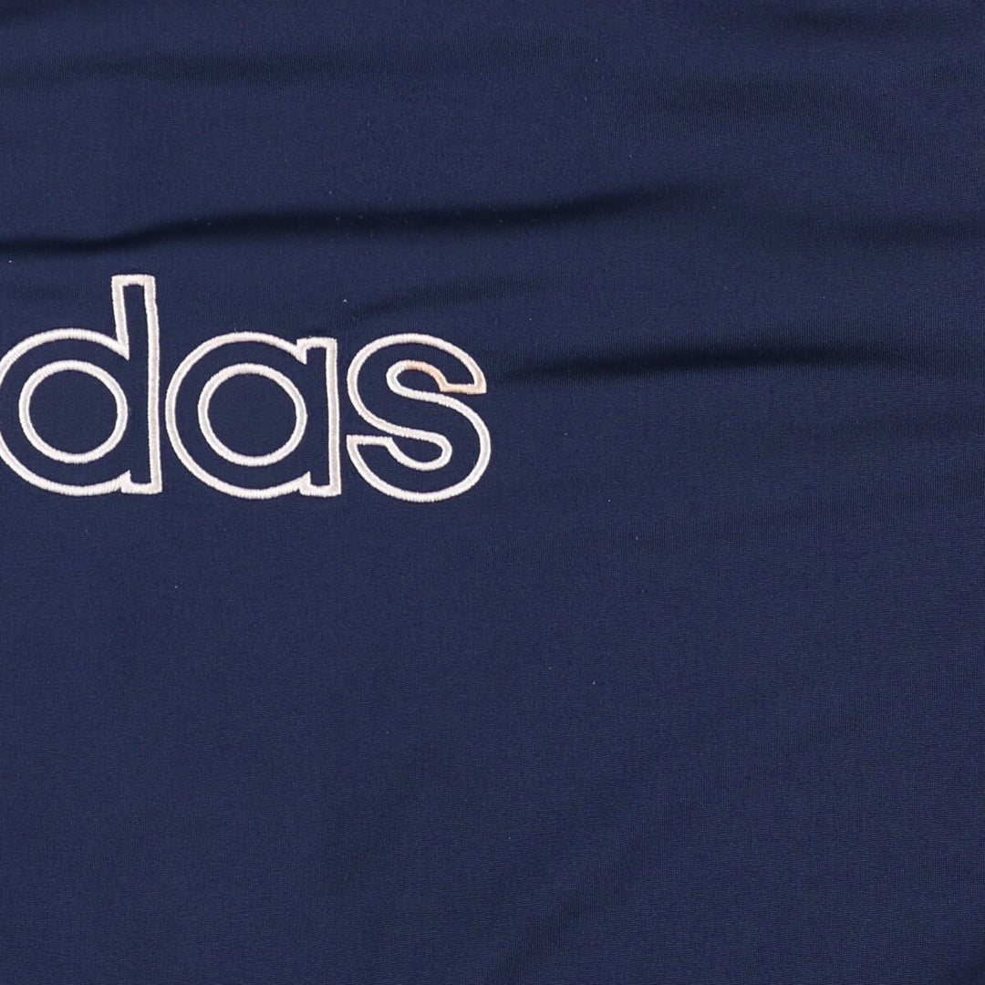00'S adidas jersey track jacket, men's size L polyester navy blue type Vintage Second Hand