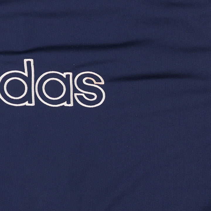 00'S adidas jersey track jacket, men's size L polyester navy blue type Vintage Second Hand