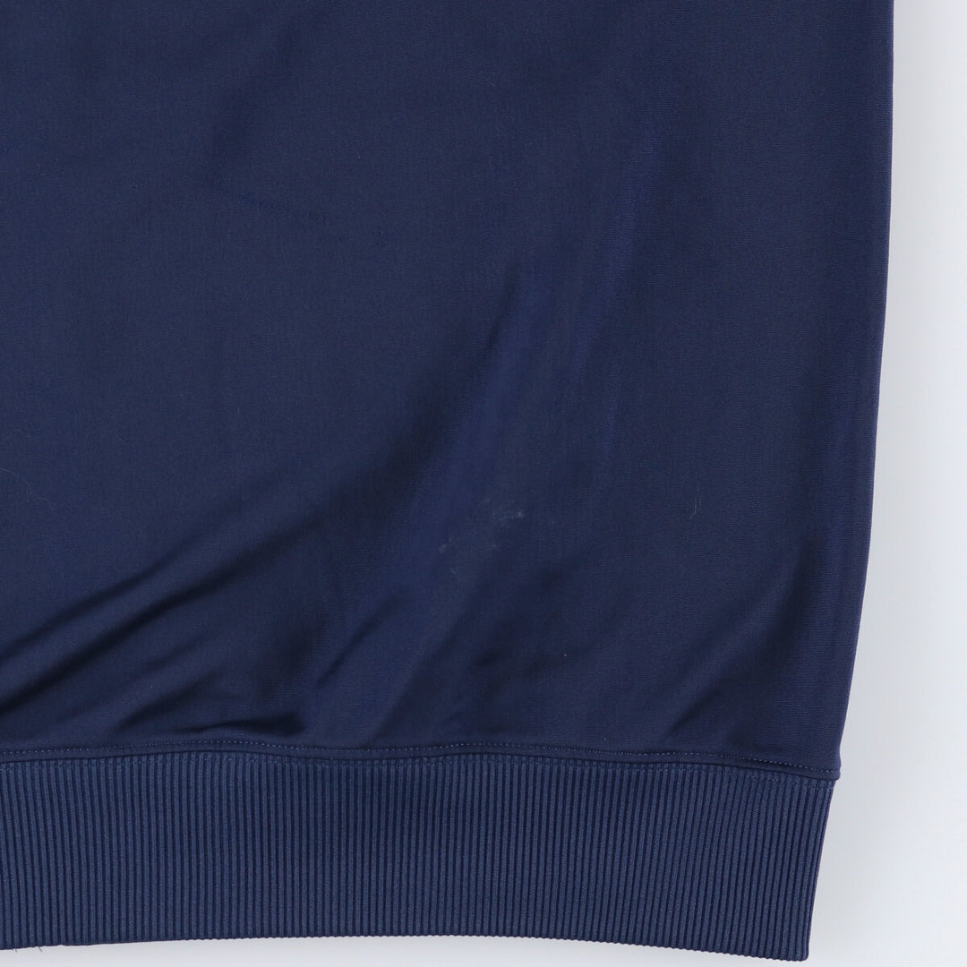 00'S adidas jersey track jacket, men's size L polyester navy blue type Vintage Second Hand