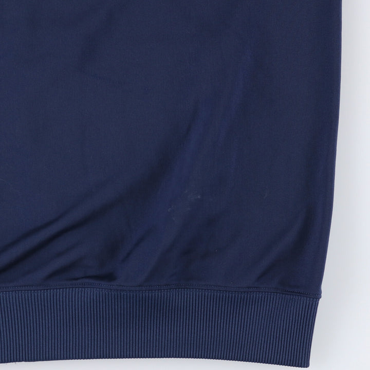 00'S adidas jersey track jacket, men's size L polyester navy blue type Vintage Second Hand