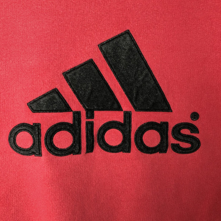 Adidas logo sweatshirt, men's size L cotton red type Vintage Second Hand