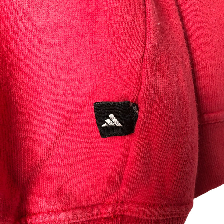 Adidas logo sweatshirt, men's size L cotton red type Vintage Second Hand