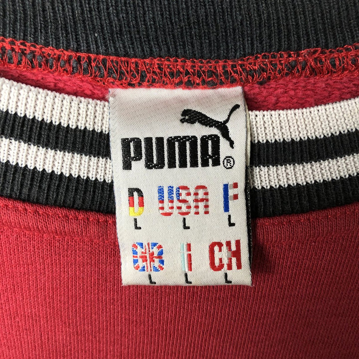 Vintage Puma logo sweatshirt, size L, men's cotton black type Vintage Second Hand