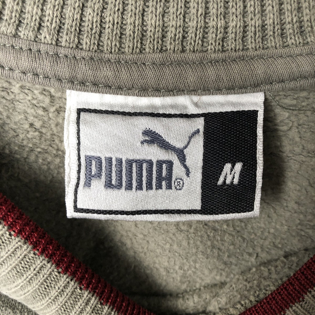 90'S Puma logo sweatshirt, men's size M, vintage unclear Charcoal Vintage Second Hand